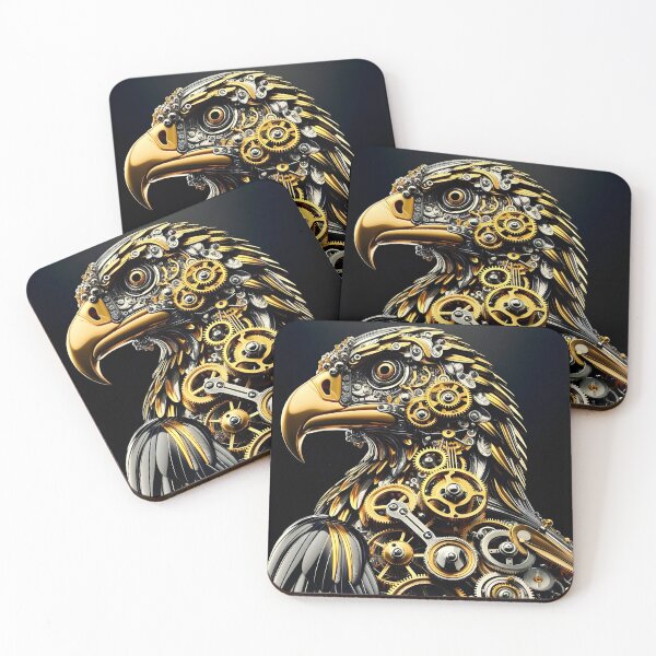 Item preview, Vintage Clockwork Golden Eagle designed and sold by AI-Pi-art.
