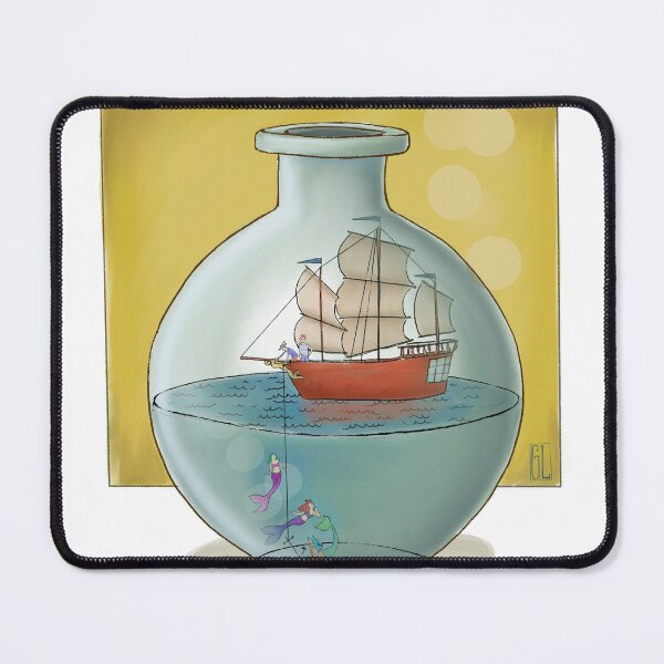 Item preview, mermaids teasing the crew of a ship in a bottle  designed and sold by Langfordcraft.