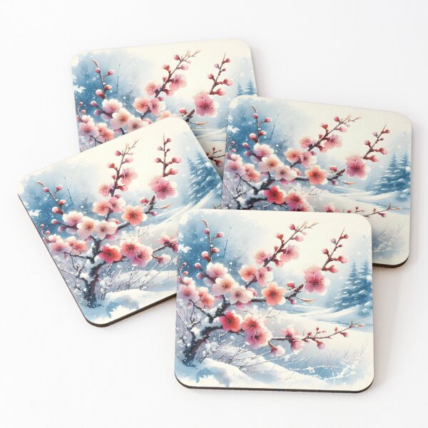 Item preview, Snowy Cherry blossoms Art designed and sold by hrbcreatives.