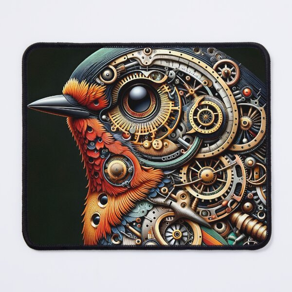 Item preview, Vintage Clockwork Robin designed and sold by AI-Pi-art.