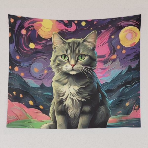 Item preview, gray cat designed and sold by baspettersen.