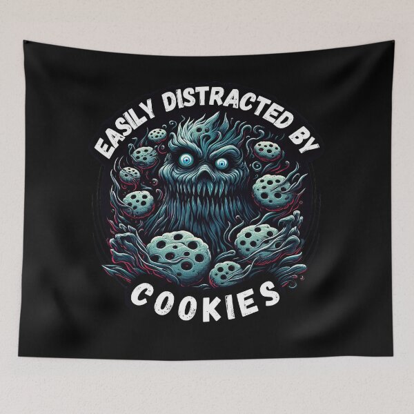Item preview, Easily Distracted by Cookies Gothic Horror Monster designed and sold by ArtadoraDesignz.