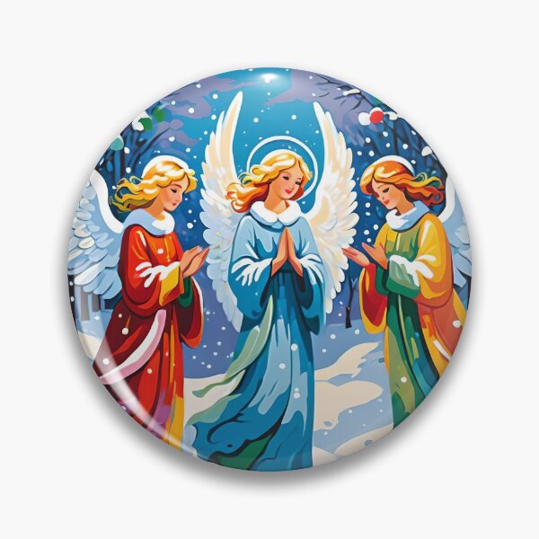 Item preview, NEON CHRISTMAS ANGELS designed and sold by PIGCASSOSAIART.