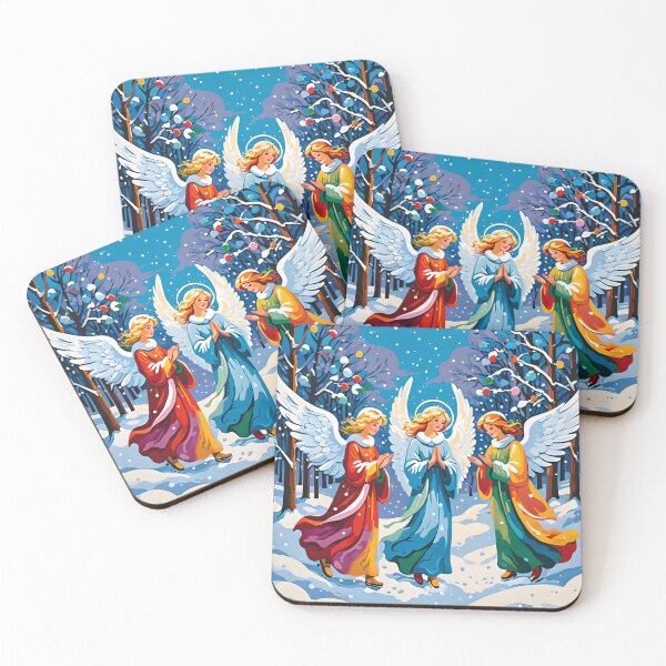 Item preview, NEON CHRISTMAS ANGELS designed and sold by PIGCASSOSAIART.