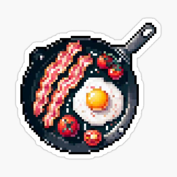 Bacon and Eggs - Breakfast Classic, Morning Meal, Brunch Favorite Sticker