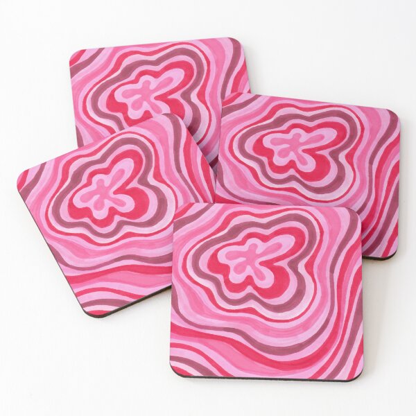 Item preview, Psychedelic Love Wave of Stripes in Reds and Pinks designed and sold by inklets.