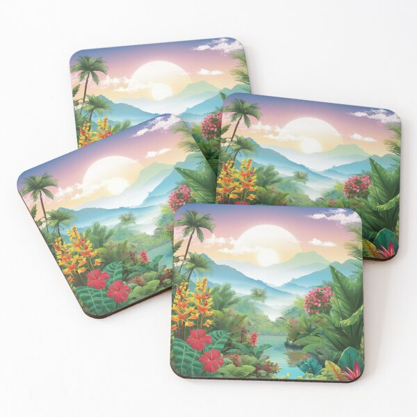 Item preview, a tranquil sunrise tropical  world designed and sold by JangmiHorang.