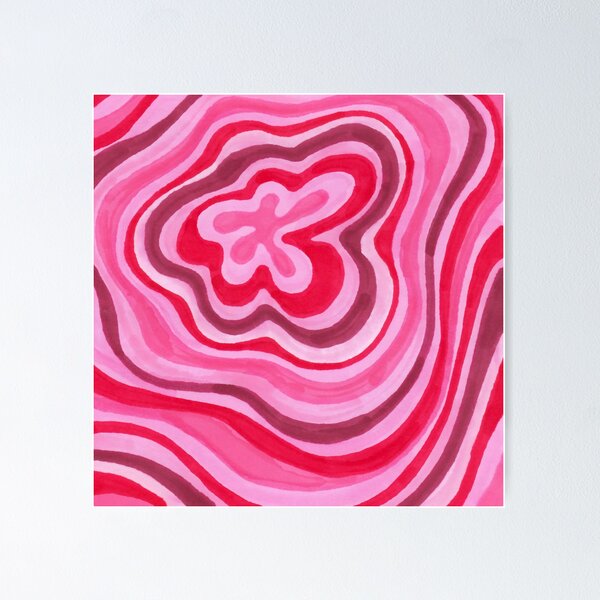 Item preview, Psychedelic Love Wave of Stripes in Reds and Pinks designed and sold by inklets.