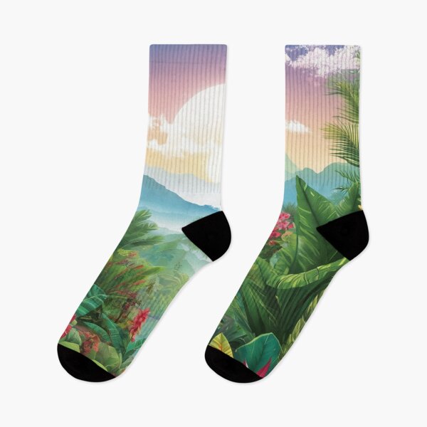 Item preview, a tranquil sunrise tropical  world designed and sold by JangmiHorang.