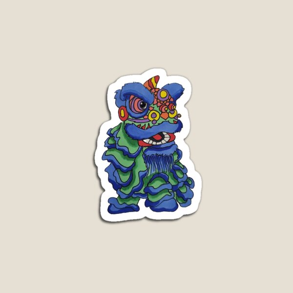 Item preview, Blue and Green Lion designed and sold by celineartstudio.