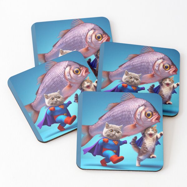 Item preview, funny cat with fish designed and sold by sbrstore.