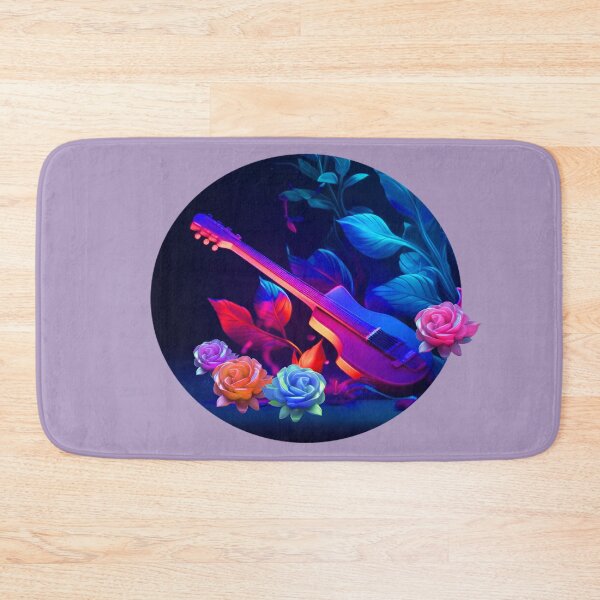 Item preview, Electric guitar with roses designed and sold by Artbellachi.