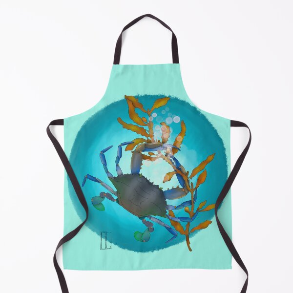 Item preview, Blue Crab hanging onto some sargassum seaweed designed and sold by Langfordcraft.