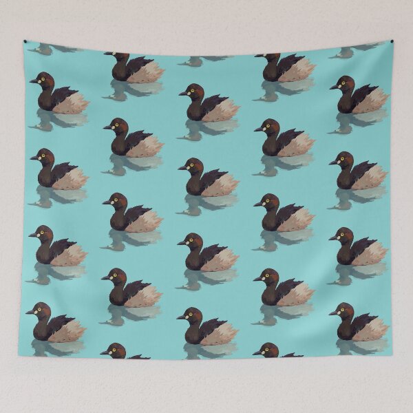 Item preview, Australian Grebe blue background designed and sold by Netoey.