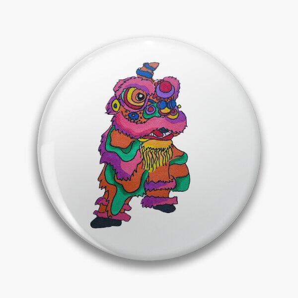 Item preview, Pink and Green Lion designed and sold by celineartstudio.