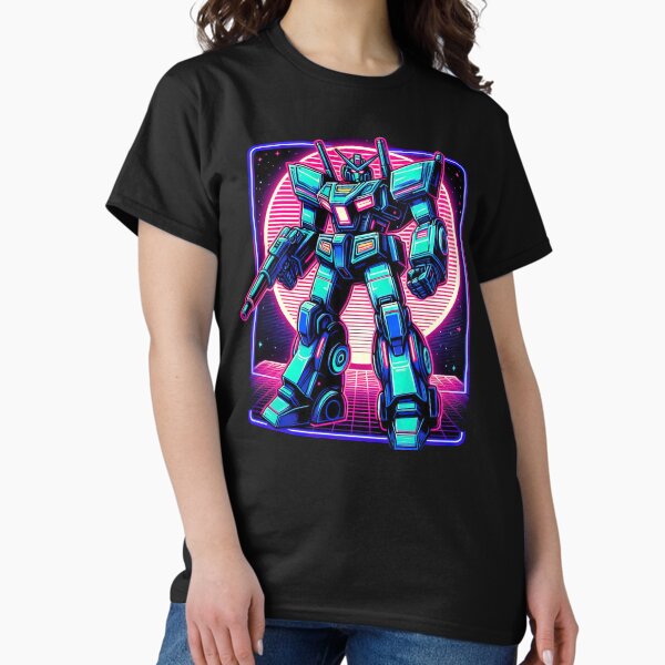 Item preview, Synthwave Mech Robot Battlemech Cyber Sci-Fi Mech-Warrior designed and sold by SpookshowDesign.