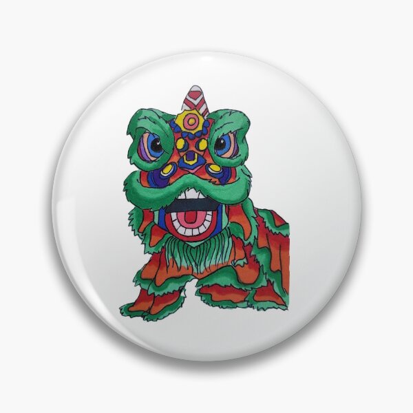 Item preview, Green and Red Lion designed and sold by celineartstudio.