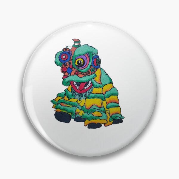 Item preview, Green and Yellow Lion designed and sold by celineartstudio.