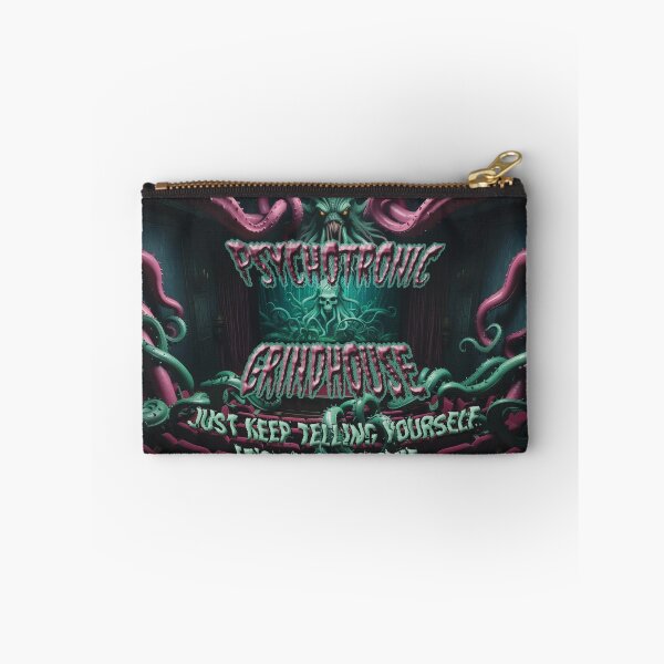Item preview, "Psychotronic Grindhouse" Horror Movie Theatre with Green Skull, Alien Space Monster and Tentacles designed and sold by BardCoreDesigns.