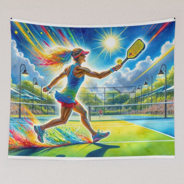 Item preview, Energetic Strokes: The Pickleball Canvas designed and sold by Diego Re.