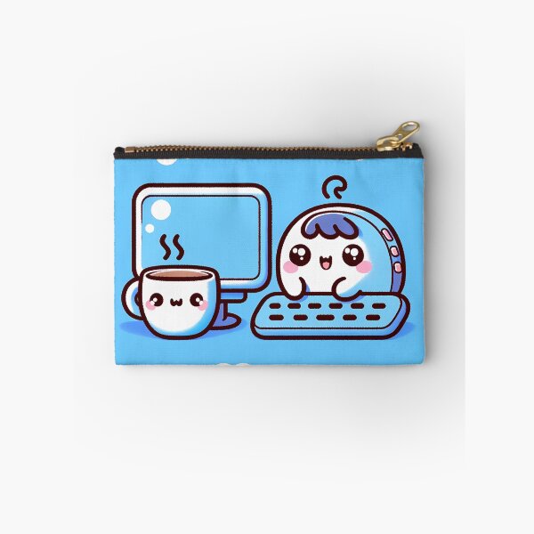 Item preview, Caffeine Coded Cuties - Adorable AI and Coffee (Blue) designed and sold by hiddenlayers.