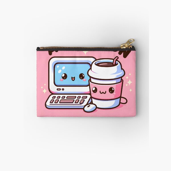 Item preview, Caffeine Coded Cuties - Adorable AI and Coffee (Pink) designed and sold by hiddenlayers.
