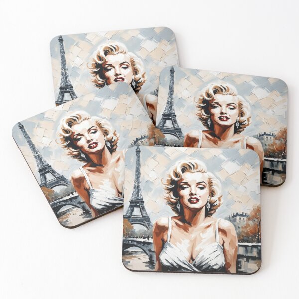 Item preview, Marilyn Monroe in Paris with Eiffel Tower and River Seine designed and sold by JackFreestone.