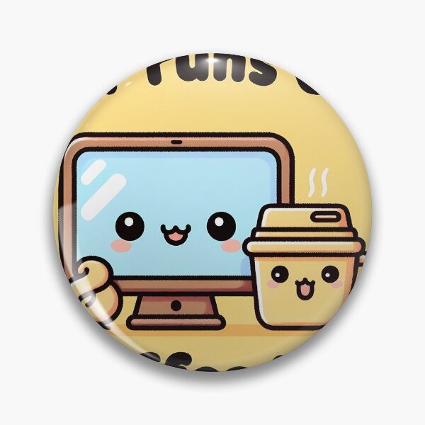 Item preview, Caffeine Coded Cuties - Adorable AI and Coffee (Yellow) designed and sold by hiddenlayers.
