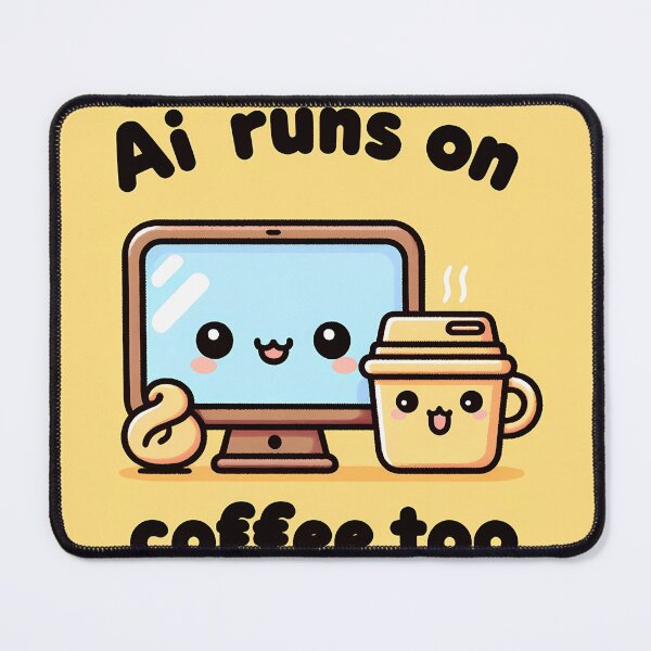 Item preview, Caffeine Coded Cuties - Adorable AI and Coffee (Yellow) designed and sold by hiddenlayers.