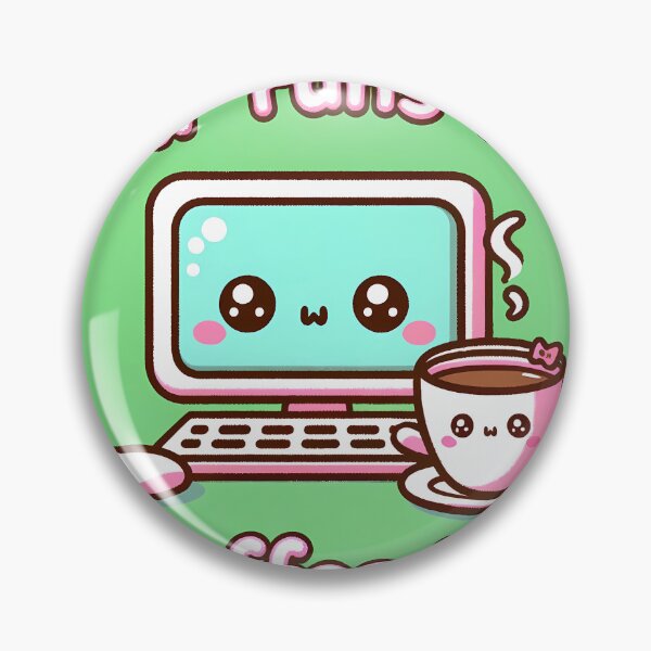 Item preview, Caffeine Coded Cuties - Adorable AI and Coffee (Green) designed and sold by hiddenlayers.