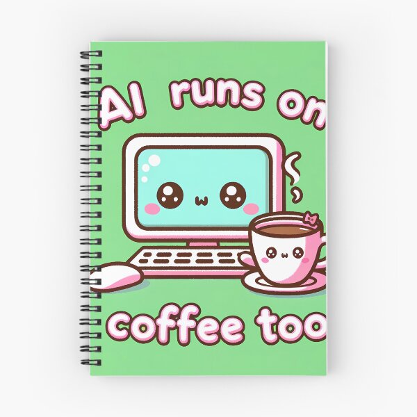 Item preview, Caffeine Coded Cuties - Adorable AI and Coffee (Green) designed and sold by hiddenlayers.