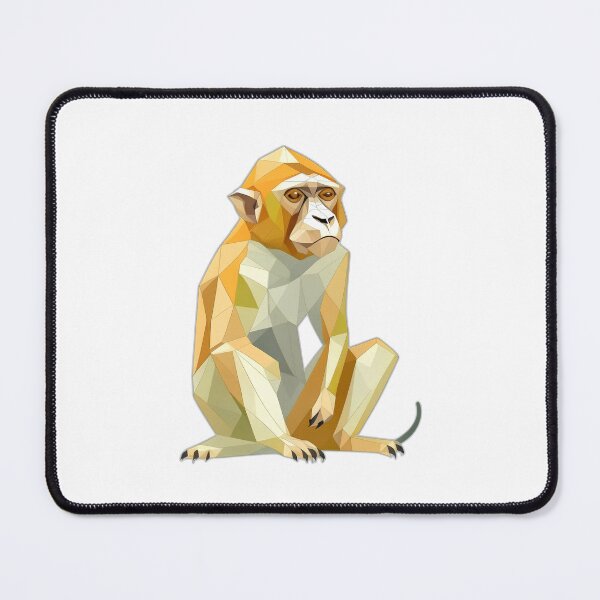 Item preview, Golden Brown Monkey Geometric Shaped Artwork designed and sold by Geonimalia.