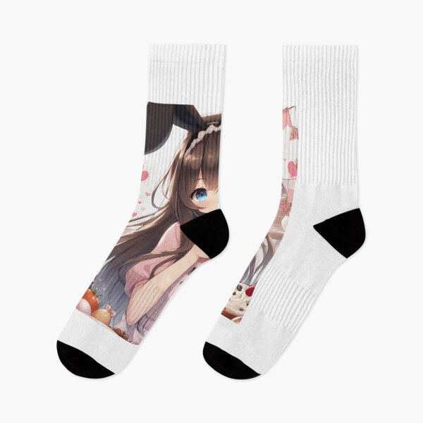 Item preview, Cute Anime Bunny girl valentine Day wearing dress (silvergoldvisionary) designed and sold by SGVisionary.