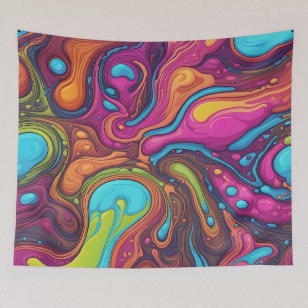 Item preview, Psychedelic Neon Liquid Paint Splash designed and sold by TheArtOfPat.