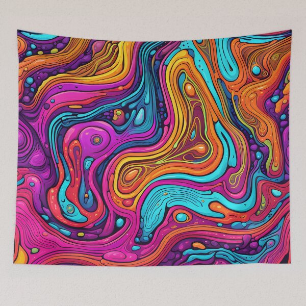 Item preview, Psychedelic Neon Liquid Paint Splash designed and sold by TheArtOfPat.