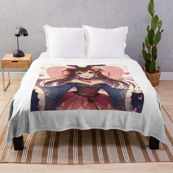 Artikelvorschau, Süßes Anime-Häschenmädchen zum Valentinstag trägt Kleid und singt (silvergoldvisionary) entworfen und verkauft von SGVisionary.