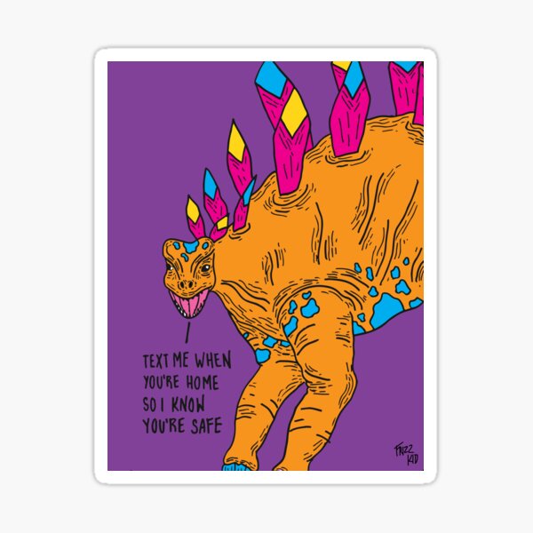 Caring Dino Sticker