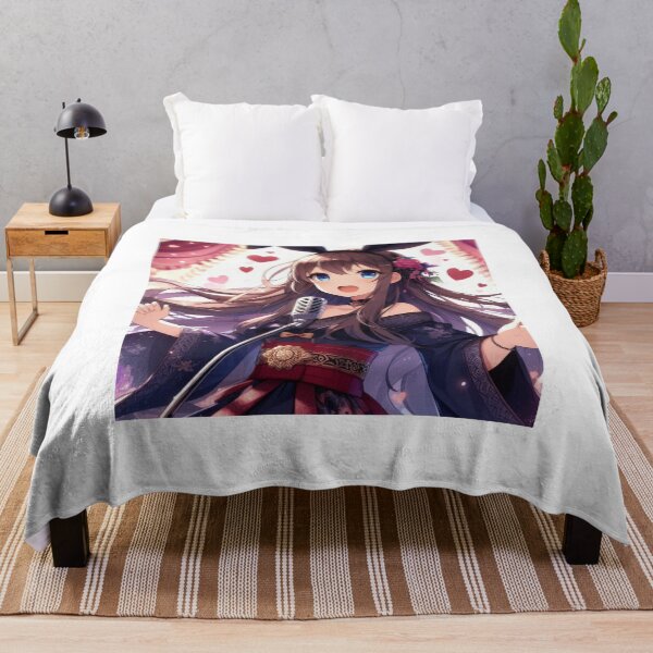 Aperçu de l'œuvre Jolie fille Anime Bunny pour la Saint-Valentin portant une robe chantant et dansant (silvergoldvisionary) créée et vendue par SGVisionary.