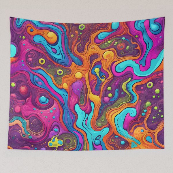 Item preview, Psychedelic Neon Liquid Paint Splash designed and sold by TheArtOfPat.