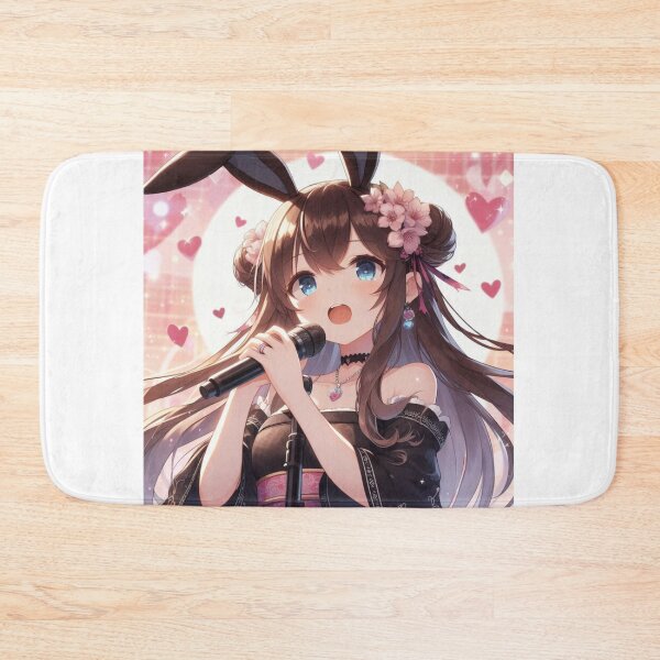 Item preview, Cute Anime Bunny girl valentine Day wearing dress singing and dancing (silvergoldvisionary) designed and sold by SGVisionary.