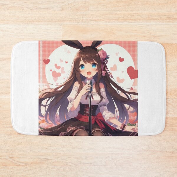 Item preview, Cute Anime Bunny girl valentine Day wearing dress singing and dancing (silvergoldvisionary) designed and sold by SGVisionary.