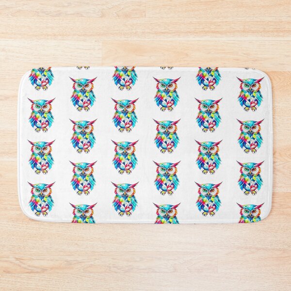 Item preview, Cute Coloured Owl Geometric Shaped Artwork designed and sold by Geonimalia.