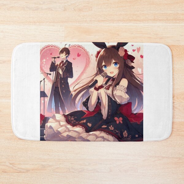 Item preview, Cute Anime Bunny girl valentine Day wearing dress singing and dancing (silvergoldvisionary) designed and sold by SGVisionary.