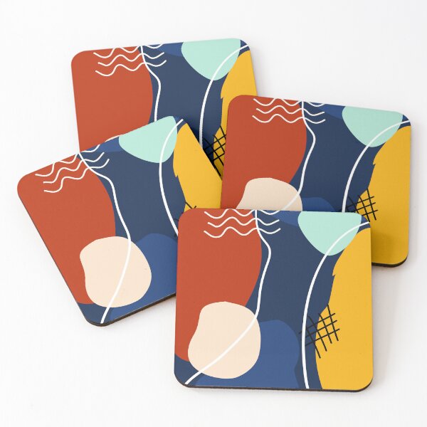 Item preview, Abstract Digital Watercolor Painting 01, Modern Boho Geometrical Shapes designed and sold by Vesuvik-Designs.