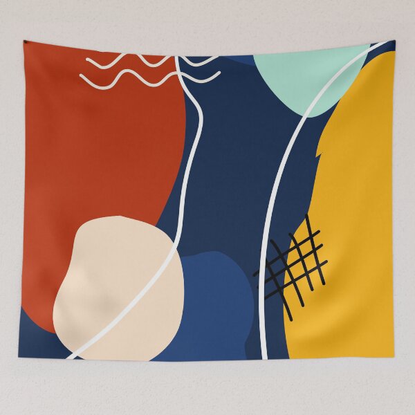 Item preview, Abstract Digital Watercolor Painting 01, Modern Boho Geometrical Shapes designed and sold by Vesuvik-Designs.