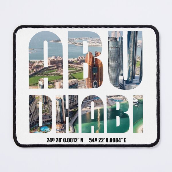 Item preview, Abu Dhabi, UAE City Typography – Vintage designed and sold by yphien.