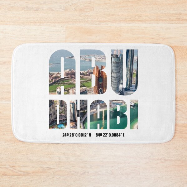 Item preview, Abu Dhabi, UAE City Typography – Vintage designed and sold by yphien.