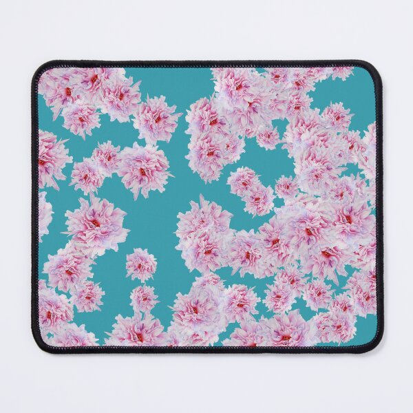 Item preview, sweet peony flower in blue background designed and sold by Carachuenni.