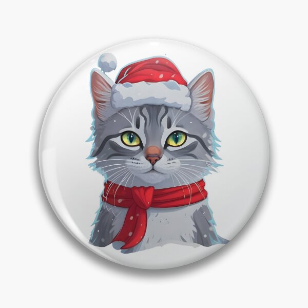 Item preview, Snowy Cat in Christmas designed and sold by SabyDigitalArt.