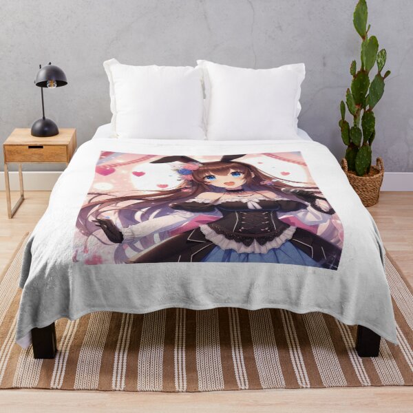 Artikelvorschau, Süßes Anime-Häschenmädchen zum Valentinstag trägt Kleid, singt und tanzt (silvergoldvisionary) entworfen und verkauft von SGVisionary.
